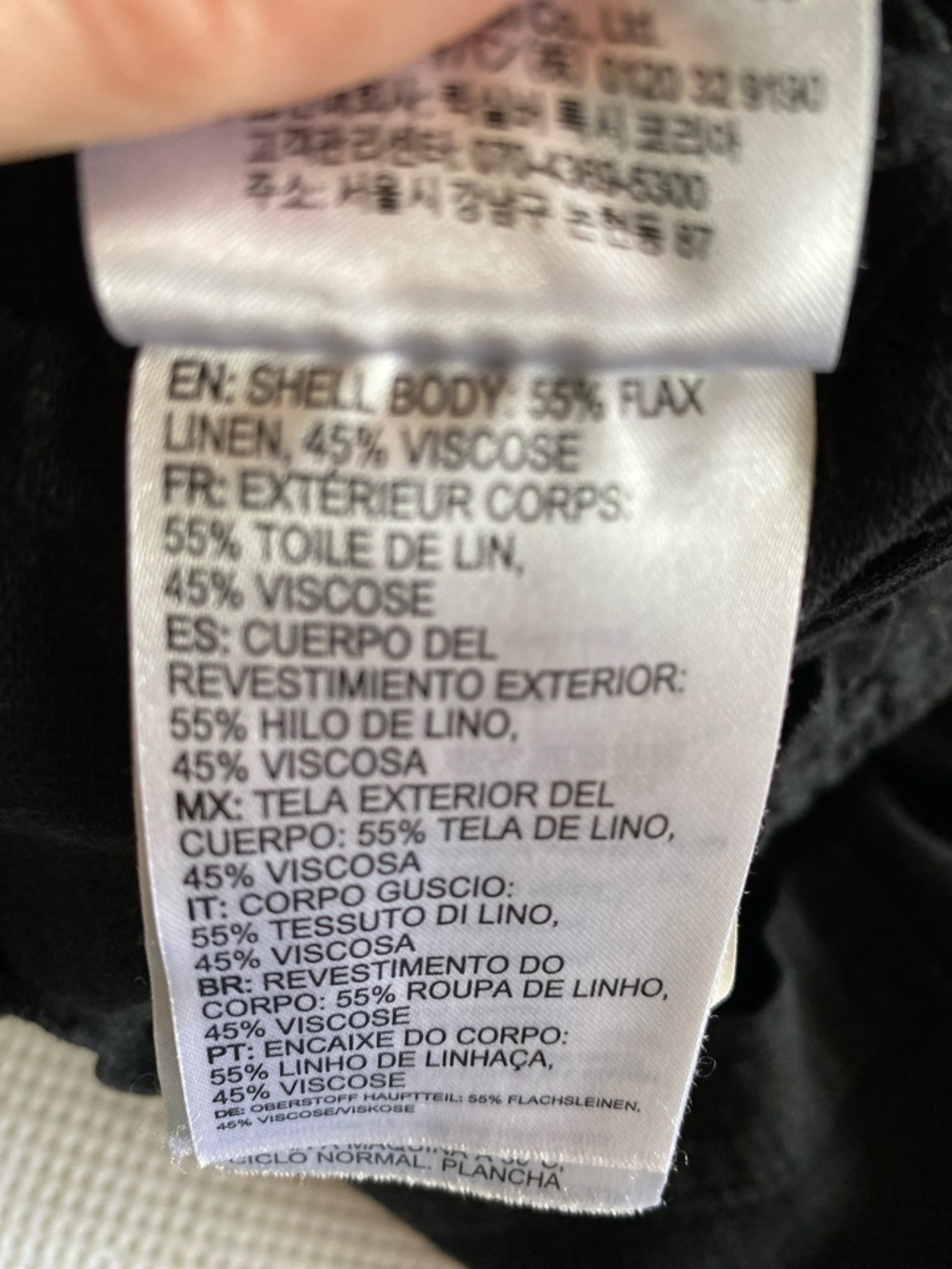 Roxy Black Linen/Viscose Blend Casual Pants with Drawstring and Flared Leg. - Picture 6 of 12
